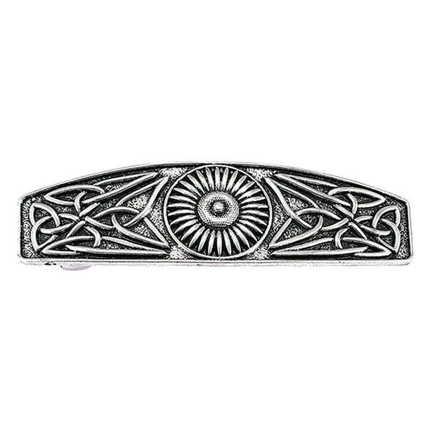 Pinza De Pelo Con Pasador Francés Grande Con Nudos Vikingos Antigua Para Mujer - PLATA 2 Sunnimix broches para el cabello retro para mujeres