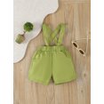 thumbnail image 4 of ZEHJUHAN Infant Baby Boys Easter Set Long Sleeve Carrot Print Romper & Solid Color Suspender Shorts Green，9-12M, 4 of 7