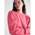 thumbnail image 4 of Scoop Women’s and Women's Plus Pleat Shoulder Sweatshirt, Sizes XS-4X, 4 of 5