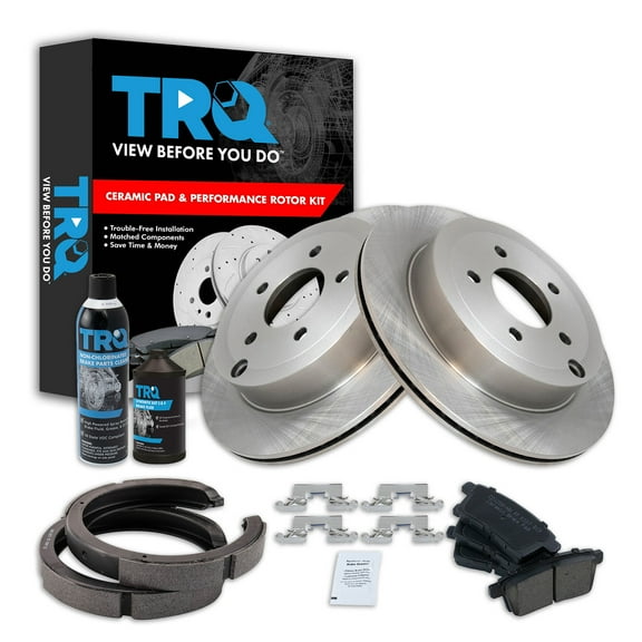 TRQ Rear Brake Pad & Rotor Kit BKA38412 Fits Select 2007-2010 Ford Edge , 2007-2010 Lincoln MKX