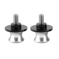 thumbnail image 1 of 2pcs 8mm Motorcycle CNC Rear Stand Swing Arm Spool Sliders Stand Swingarm Bobbins (Silver), 1 of 3