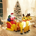 thumbnail image 2 of Patiojoy 6 FT Inflatable Christmas Santa Reindeer Sled with Built-in LED Lights, 2 of 7