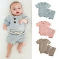 thumbnail image 1 of Newborn Kid Baby Boy Girl Clothes Romper Bodysuit Shorts Outfits Summer Set, 1 of 5