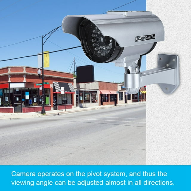 Cámara Falsa Con Energía Solar De Seguridad, Cámara De Seguridad De Vigilancia CCTV Para Exteriores, Registro LED