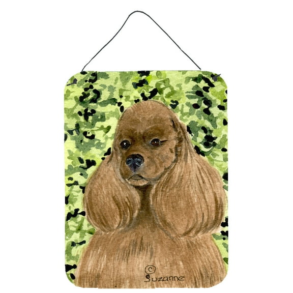 Carolines Treasures SS8809DS1216 Cocker Spaniel Aluminium Metal Wall or Door Hanging Prints, 16" x 12", Multicolor