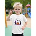 thumbnail image 1 of Halloween T-shirt - Cute & Jack-O'-Lantern Print, Round Neck, Casual Summer Top for, Hand Wash or Dry Clean, Summer Top | Seasonal Tshirt | Quality Print Design, 1 of 6