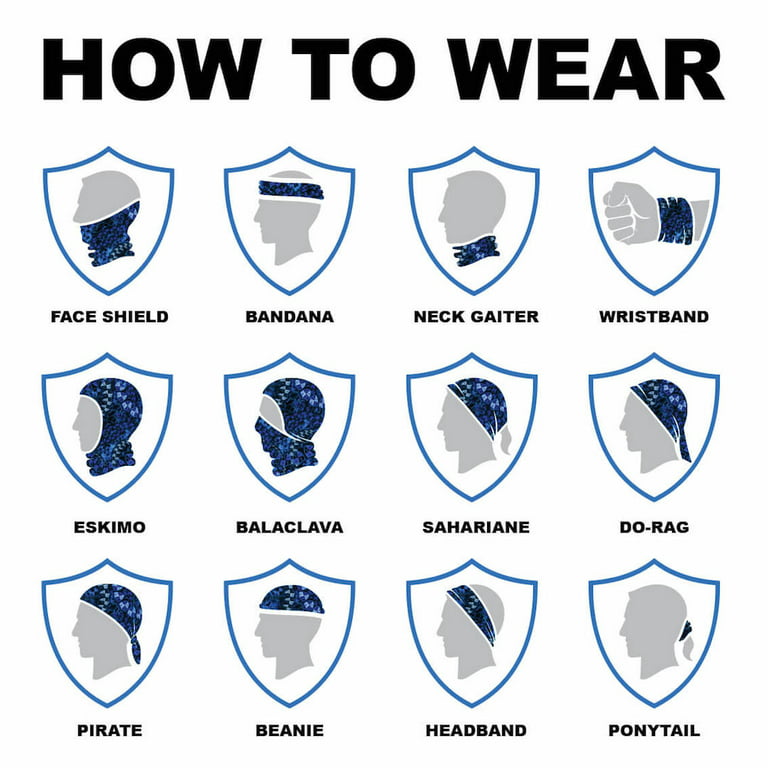 SA Hunting UV Face Shield 5 Pack: Multipurpose Neck Gaiter for Men and Women