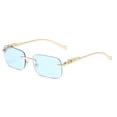 thumbnail image 1 of Gafas de sol cuadradas decorativas sin marco de color para hombres y mujeres, gafas de sol retro de metal, 1 of 6