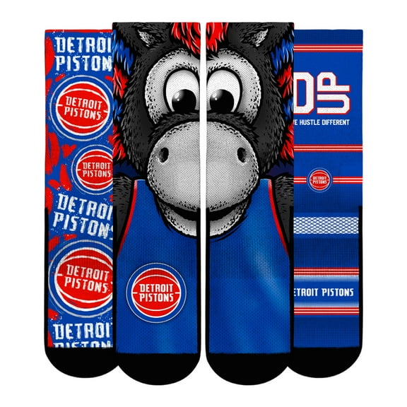 Unisex Rock Em Socks  Detroit Pistons Fan Favorites Three-Pack Crew Socks Set