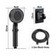thumbnail image 5 of Shower Head Water Saving Black 5 Mode Adjustable High Pressure Shower One-key Stop Water Massage Eco Shower Bathroom Accessories Set, 5 of 5
