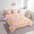 thumbnail image 2 of Erosebridal Lovely Capybara 7-Piece Bedding Comforter Set,Cute Rodent Animals Purple Daisy Floral King Bedding Sets For Kids Teens ,Reversible Pink, 2 of 7