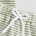 thumbnail image 7 of CAICJ98 Toddler Baby Boy Golf/Baseball Outfit Short Sleeve Embroidered T Shirts + Stripe Shorts Set Infant Summer Clothes (Green,18-24 Months), 7 of 7