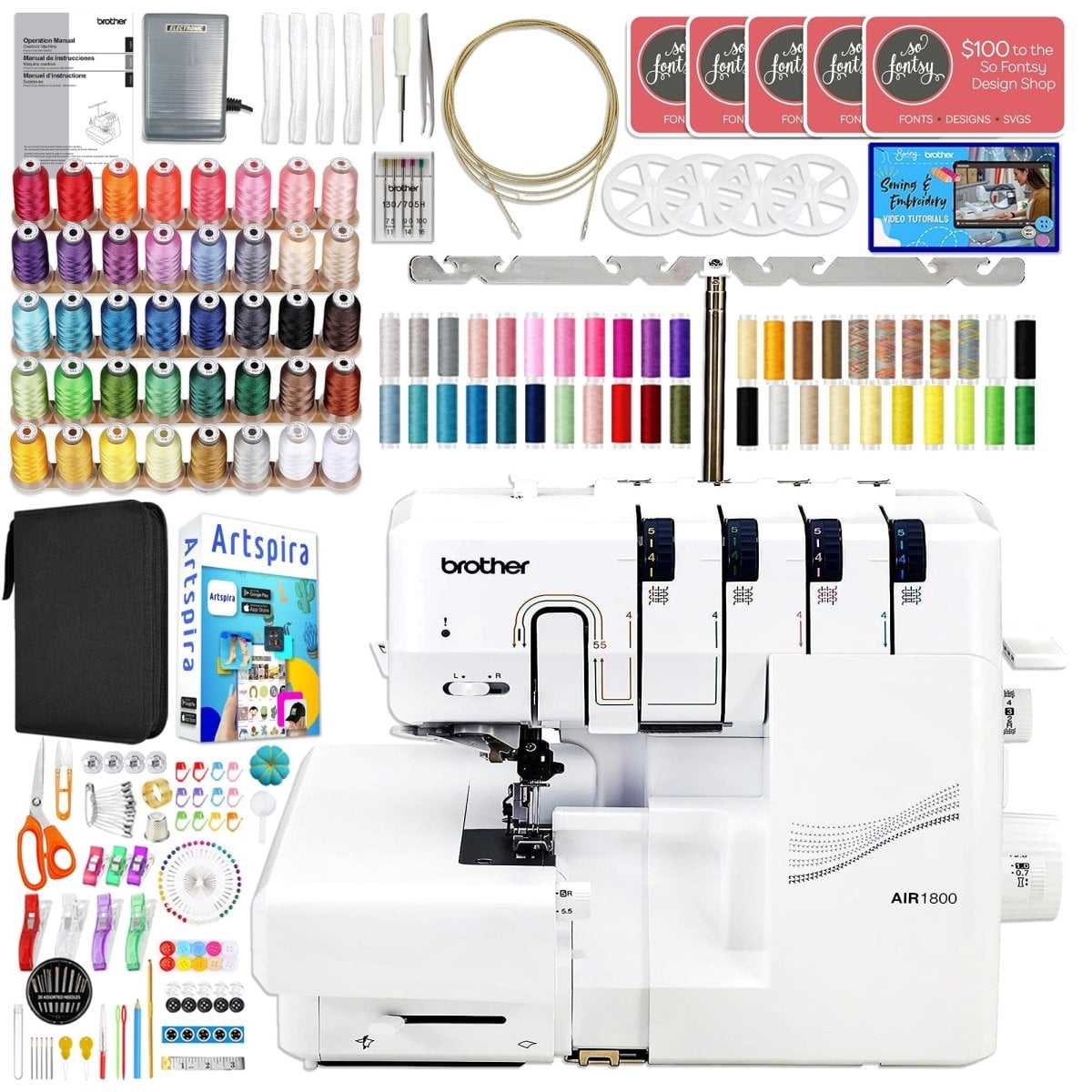 Brother 2340CV Coverstitch Sewing Machine with Color-Coded
