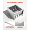 thumbnail image 6 of VEVOR Stainless Steel Floor Mop Sink, 22 x 19 x 12 in, 304 Stainless Steel, with 3-in-1 Filter and Wall-Mounted Bracket, X-Shaped Groove for Quick and Smooth Drainage, for Balcony and Bathroom, 6 of 9