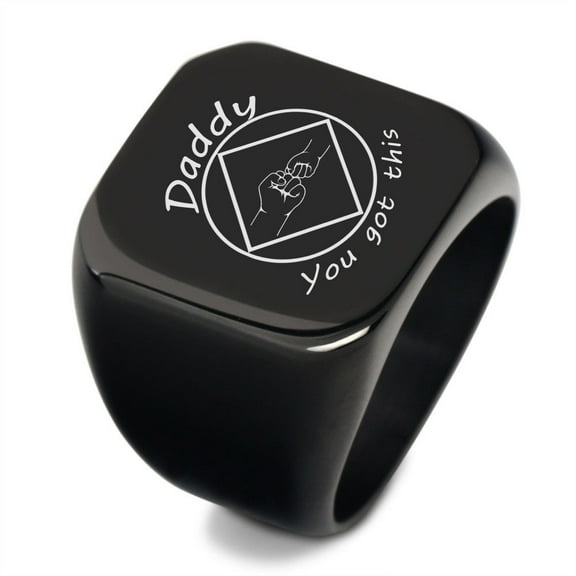Dad's Sobriety Anniversary Ring Fist to Fist Supportive Sober Addiction Recovery Memorable Thumb Ring for Daddy Father Papa Inspirational NA Gift for Recoverying, #12