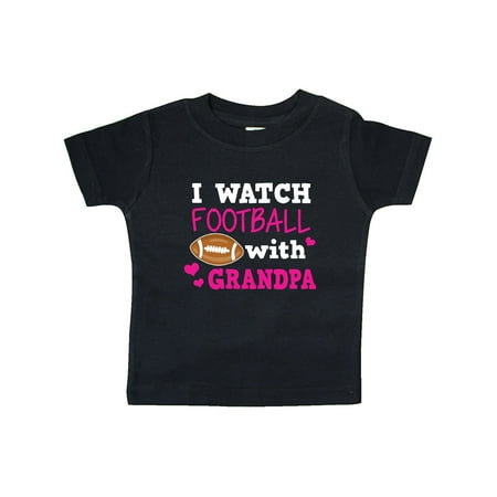

Inktastic I Watch Football with My Grandpa Gift Baby Girl T-Shirt