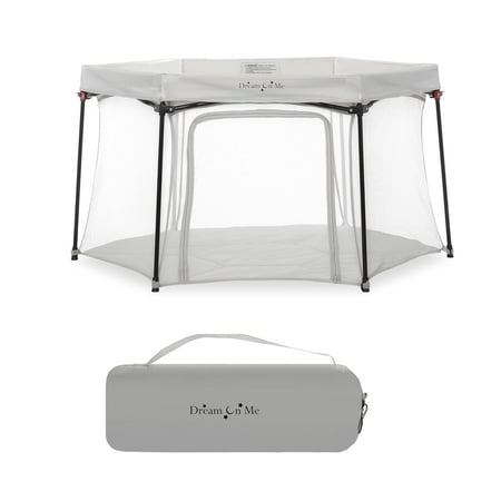 UPC: 0811048035776 | Dream On Me Onyx Playpen in Grey Baby Playpen Portable and Lightweight Playpen for Babies and Toddler – Comes with a Comfortable Padded Floor Grey Playard