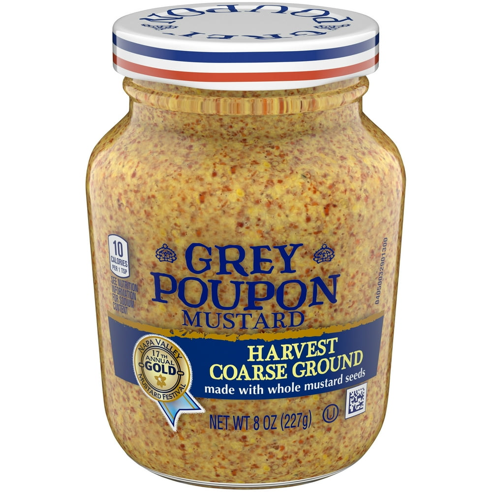 Grey Poupon Harvest Coarse Ground Mustard, 8 oz Jar