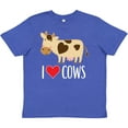 thumbnail image 3 of Inktastic I Love Cows Dairy Farmer Youth T-Shirt, 3 of 5