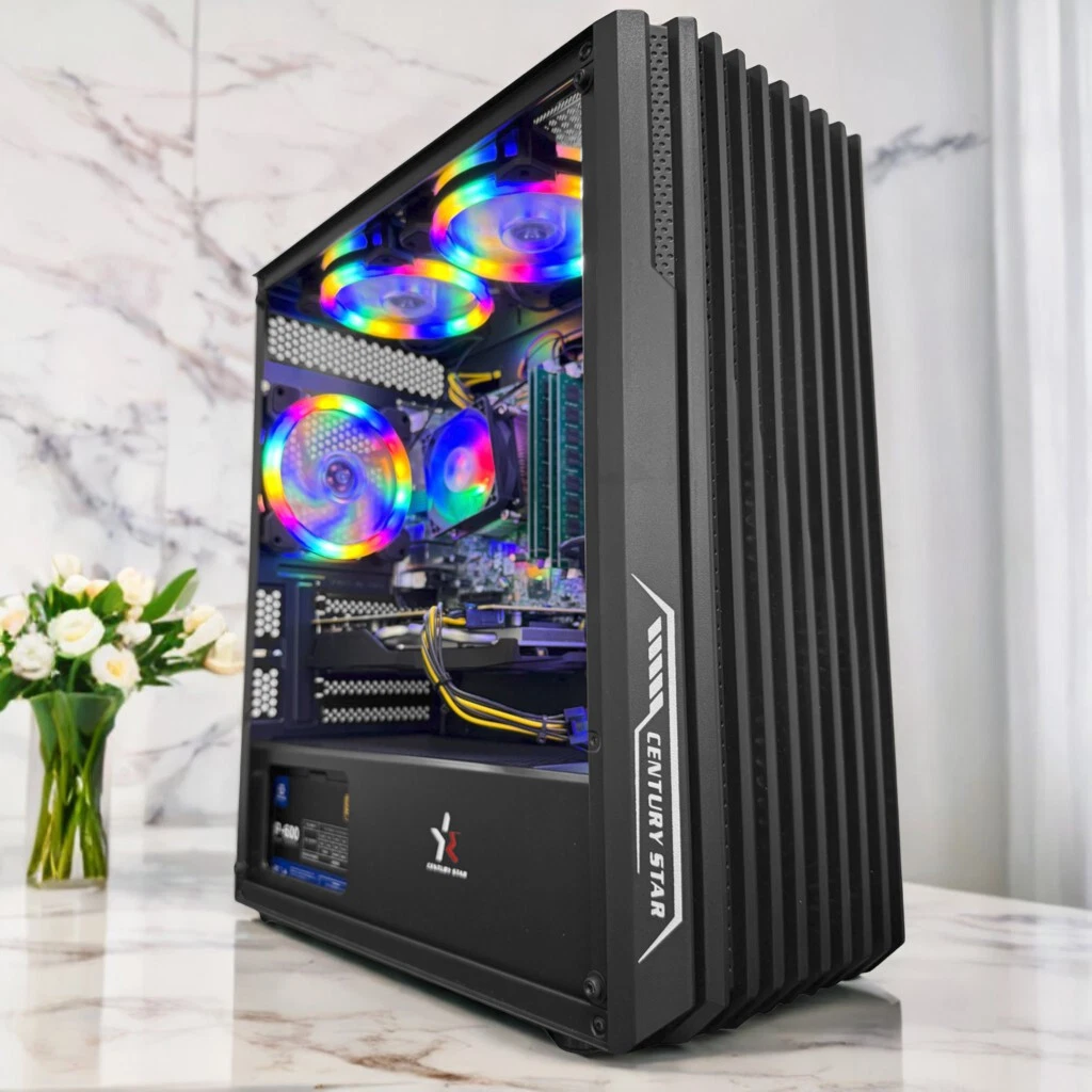 Foxtec Gaming PC Desktop, Intel i7 up to 3.9GHz, 16GB RAM