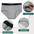 thumbnail image 3 of INNERSY Boys Cotton Underwear Soft Briefs Teen Panties for Age 6-18 4-Pack(Small,Black/Gray/Blue/White), 3 of 7