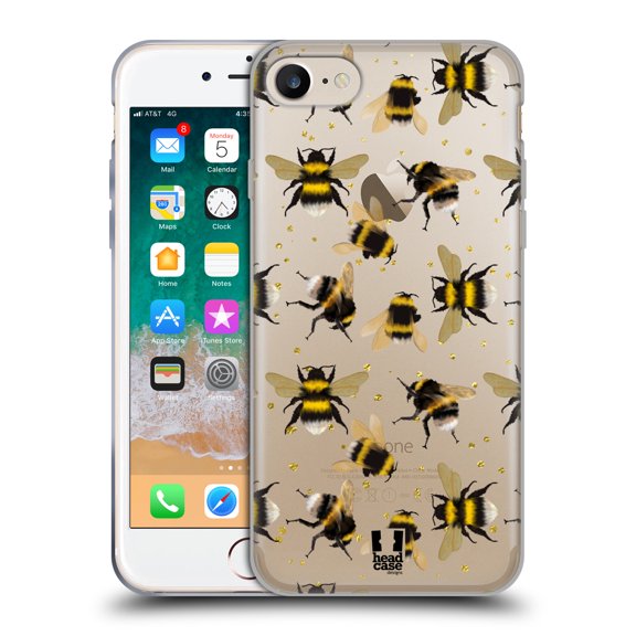 Head Case Designs Bees Pattern Soft Gel Case Compatible with Apple iPhone 7 / 8 / SE 2020 & 2022
