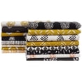 thumbnail image 2 of Soimoi 16 Pc Fat Quarter Bundle,Asian BlockPrint 18"x 22"DIY Patchwork-100% CottonPre-Cut Quilting Fabric Black Yellow White, 2 of 8