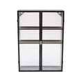 thumbnail image 4 of Retro Style Haze Double PC Door Wall Cabinet with Detachable Shelves for Office, Dining Room,Living Room, Kitchen and Bathroom Black, 4 of 20