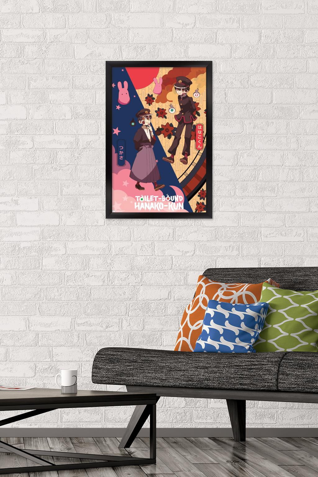 Toilet-Bound Hanako-kun (2020) - Hanako & Tsukasa Wall Poster, 14.725" x 22.375" Framed