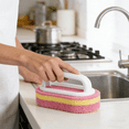 thumbnail image 7 of Cleaning Brush for Bathroom Kitchen Bathtub Toilet Cleaner All Purpose Shower Sponge Scrubbing Brush with Ergonomic Handle, 7 of 7