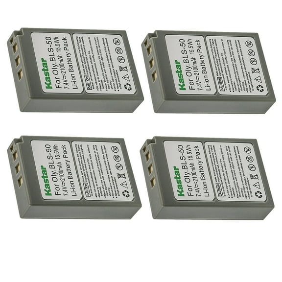 Kastar 4-Pack Battery Replacement for Olympus BLS-50 BLS50 PS-BLS50 BLS-5 PS-BLS5 Battery, Olympus BCS-5 BCS5 Charger, Olympus OM-D E-M5 Mark III Mirrorless Camera