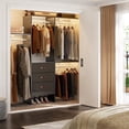 thumbnail image 6 of Homieasy 19'' - 59" W Closet System with Drawers and Hanging Rods(cut To Fit), Black, 6 of 7