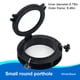 thumbnail image 3 of Sidaley Puerta de ojo de buey de barco Parte de ventanas profesionales Apertura Portlight Ventana de yate redondeada resistente para reemplazar Bombillas para automóviles Negro Sidaley VI014974-02B, 3 of 6