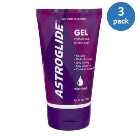 (3 Pack) Astroglide Personal Water Based Lubricant Gel - 4 (Best Oil Based Lube)