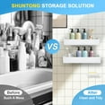 thumbnail image 3 of Shuntong Premium Shower Caddy, Adhesive Bathroom Shower Organizer and Storage, No Drill Shower Shelves for Inside Shower, Rustproof Shower Storage Rack 2 Pack Black, 3 of 7