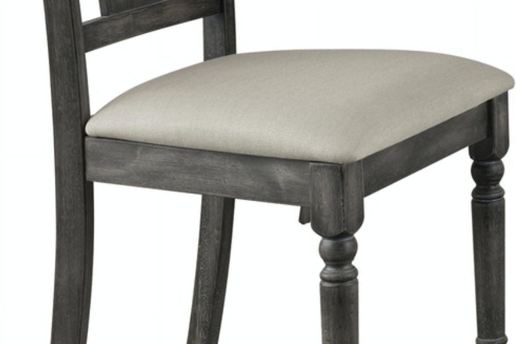 Wallace Tan Linen & Weathered Gray Finish Side Chair (Set of 2)