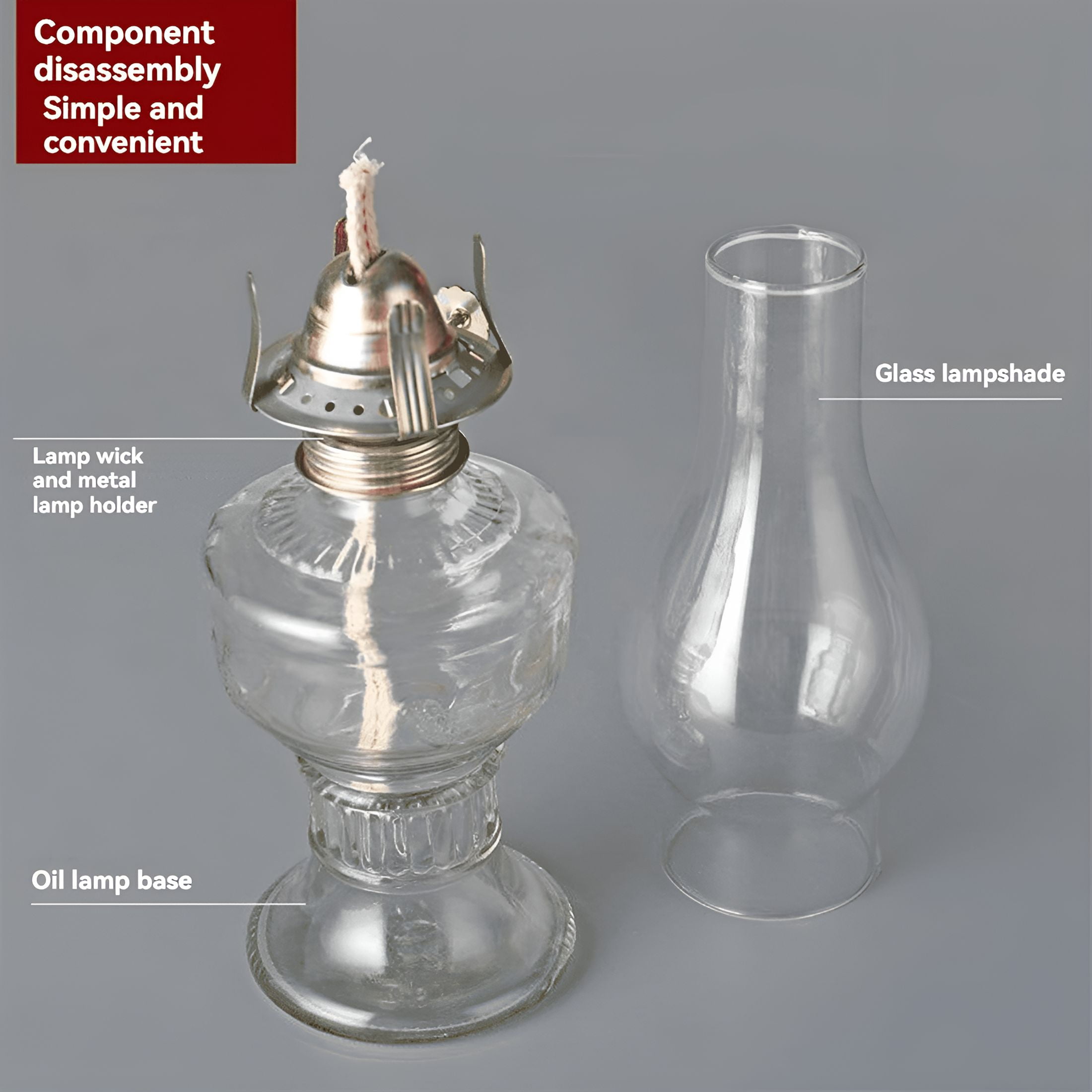 HIBIBUD 2026 New Rustic Oil Lamp Vintage Glass Coal Lamps for Indoor Use Home Decor Lighting Lantern,For Living Room,Bedroom,Patio,White Oil Lanterns for Indoor Use