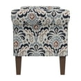 thumbnail image 3 of Homesvale Wallen 56.5"W x 24.5" H Storage Bench Ottoman with Rolled Arms for Living Room, Bedroom, Entryway, Gray & Black Damask Pattern, 3 of 8