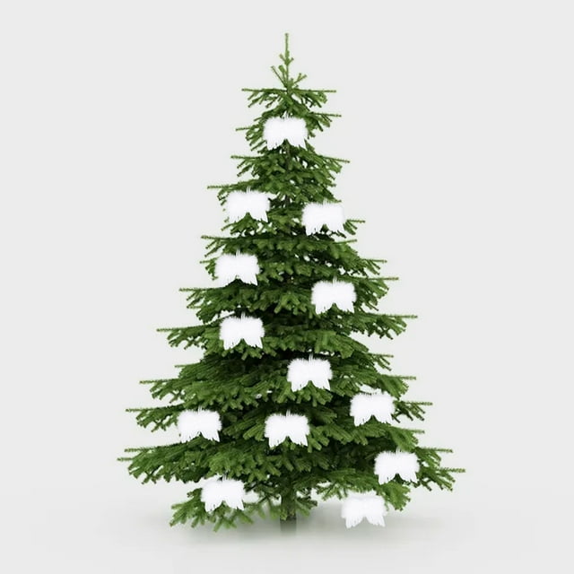 Feather Ornament Eye-catching Super Soft White Color Lovely Chic Feather Wing Christmas Tree Decoration for Home