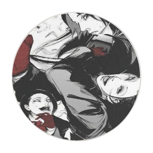Posavasos de tierra de diatomeas absorbente de Tokyo Ghoul, el aislamiento antideslizante de tierra de diatomeas sin olor protege la superficie de la mesa contra daños Talla única