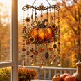 thumbnail image 3 of Painted Pumpkin Wind Chime, Seasonal Hanging Decorative Ornament For Home Patio Yard Garden Fall Holiday Decor, 3 of 3