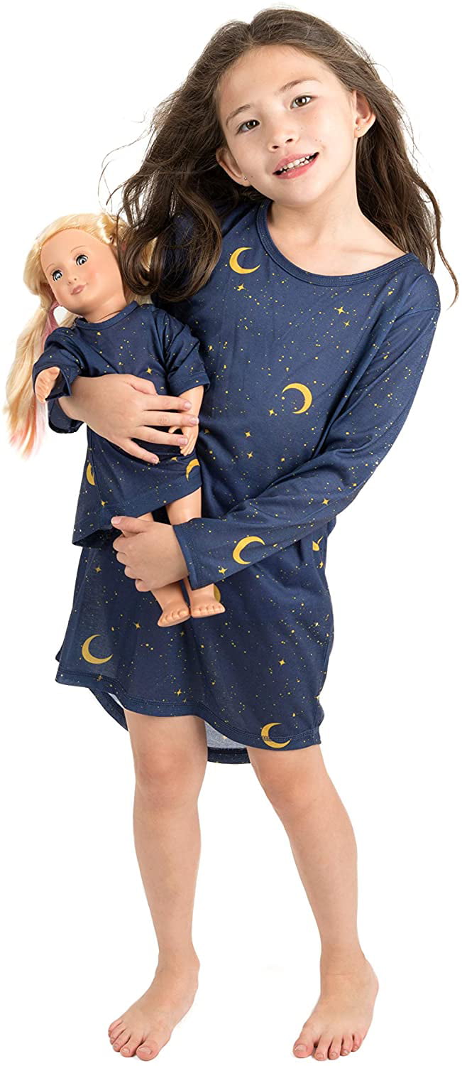 4-14 Years Leveret Matching Doll & Girls Nightgown Kids & Toddler Pajamas Unicorn Sleepwear Fits American Girl Doll 