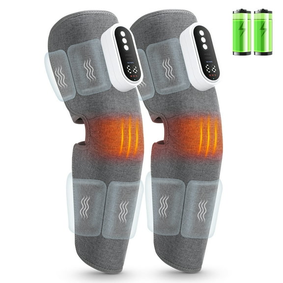 Air Compression Leg Massager for Circulation and Fatigue Relief, Upgraded Heat Massage and Compression Therapy with 3 Modes 3 Intensities and Adjustable Wraps, Gifts for Women,Men,Fathers Mothers Day