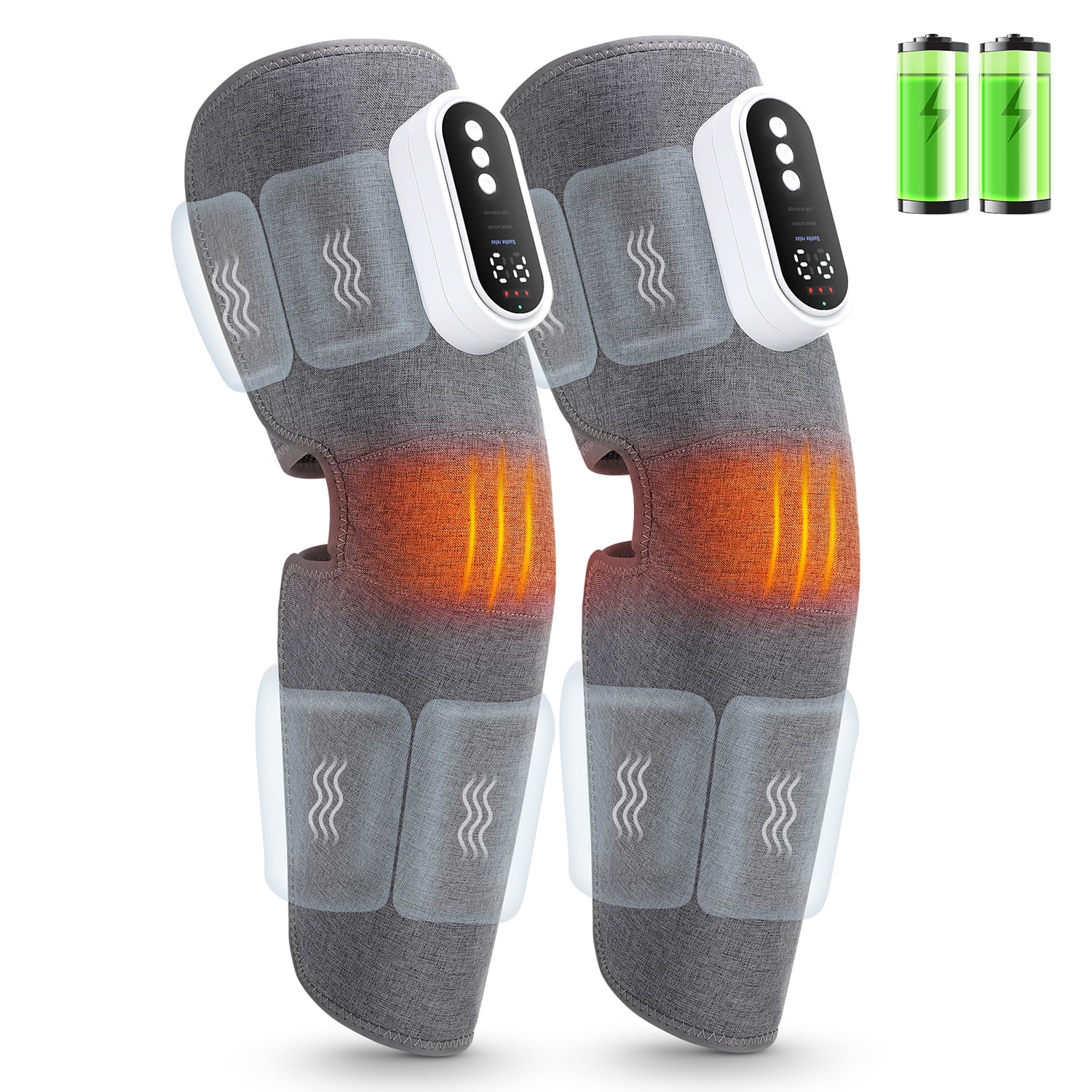Air Compression Leg Massager for Circulation and Fatigue Relief, Upgraded Heat Massage and Compression Therapy with 3 Modes 3 Intensities and Adjustable Wraps, Gifts for Women,Men,Fathers Mothers Day