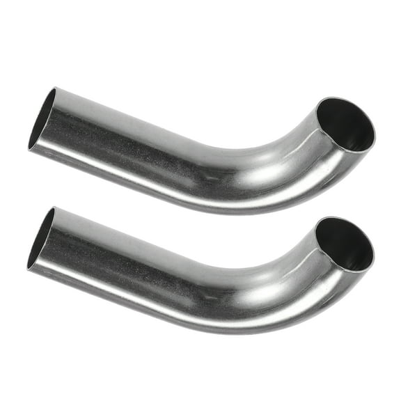Unique Bargains 2 Pcs Bend Elbow Pipe Tube 0.98" OD 4" 2.36" Leg Length 90 Degree Exhaust Pipe Air Intake Tube for Car