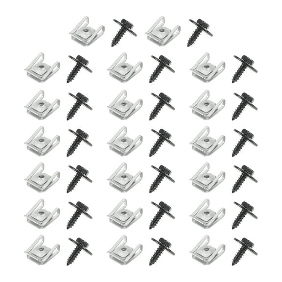 Unique Bargains 20 Set Car Fender Liner Splash Shield Bumper Cover Screw Kit for BMW 1 Series M 2011