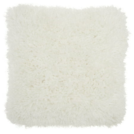 Nourison Shag White Decorative Throw Pillow 18 x 18 | Walmart (US)
