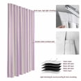 thumbnail image 6 of Purple Striped Blackout Curtains for Bedroom/Living Room, Pinch Pleated Black Out Curtains, Modern Simple Farmhouse Beige Vintage Room Darkening Window Drapes with Hooks 2 Panels, 39"x70", 6 of 8