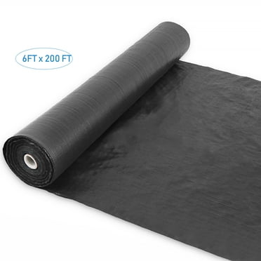 6FT x 200FT Garden Weed Barrier, Heavy-duty Landscape Fabric Ground Cover Durable Polyethylene Cloth Premium Weeds Control Mat for Gardening, Soil Erosion Control, and Other Outdoor Projects