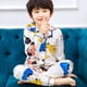 thumbnail image 1 of Pijamas de satén de Color liso para niños, ropa de dormir de Mickey de seda con pantalones, conjuntos de pijama de dibujos animados para niñas de 3 a 14 años, 1 of 4